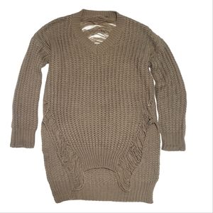 Tic Toc Distressed Sweater